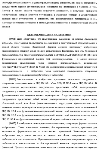 Гиалуронидаза и способ ее применения (патент 2471867)