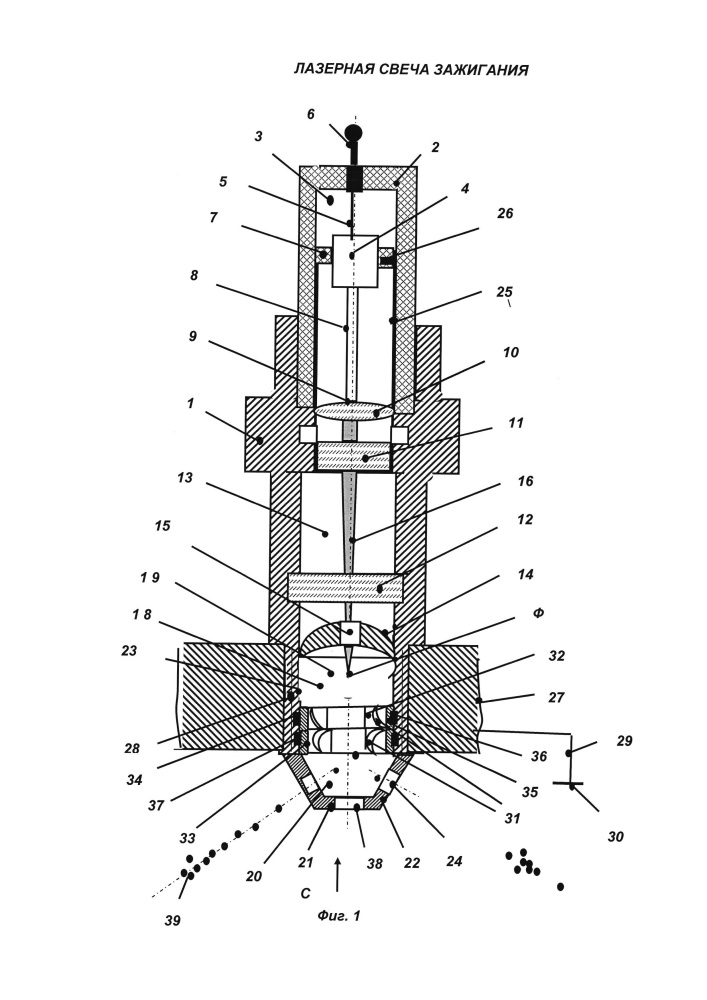 Лазерная свеча зажигания (патент 2645364)