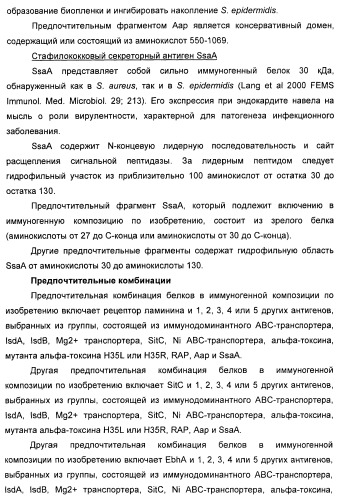 Иммуногенная композиция для применения в вакцинации против стафилококков (патент 2419628)