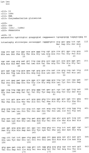 Гены corynebacterium glutamicum, кодирующие белки, участвующие в метаболизме углерода и продуцировании энергии (патент 2321634)