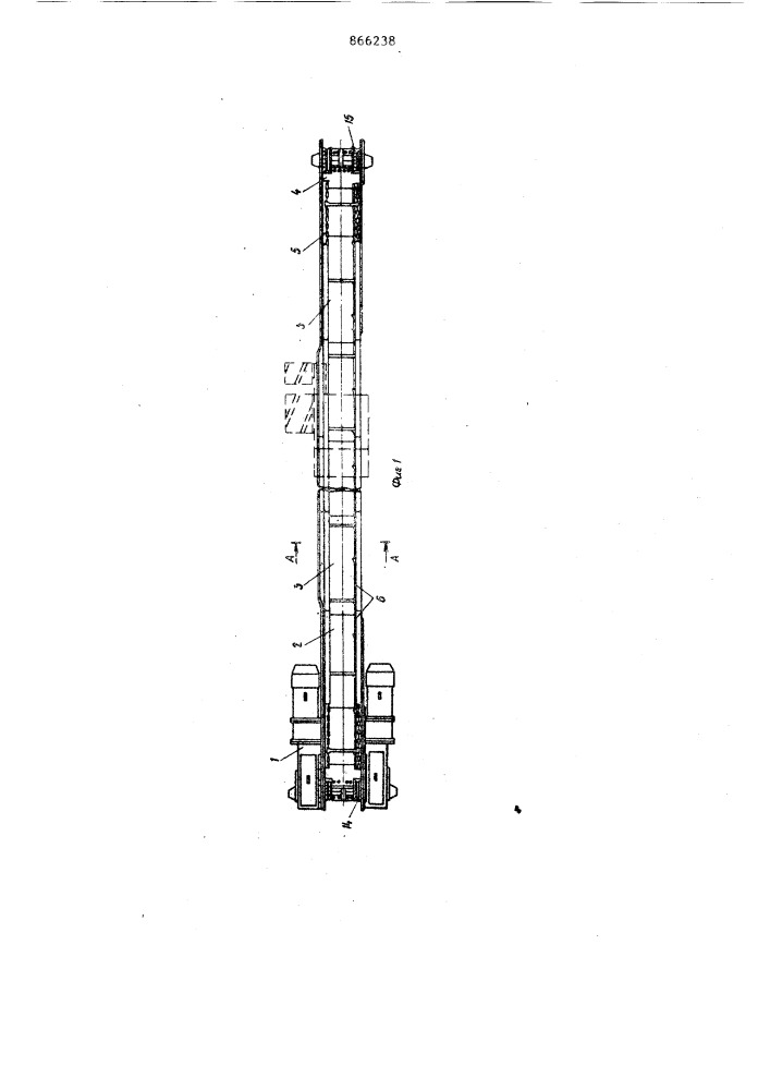 Забойный конвейер для восстающих лав (патент 866238)