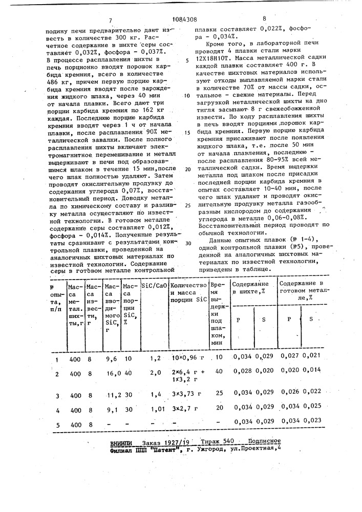 Способ выплавки стали и сплавов (патент 1084308)