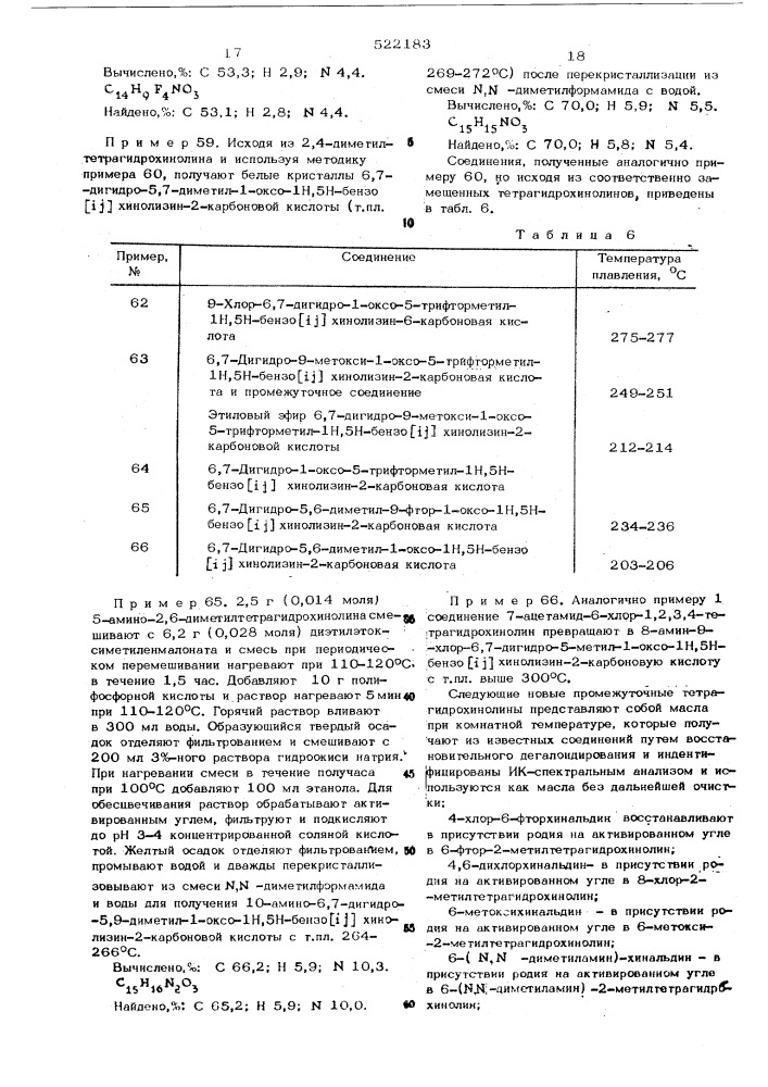 Замещенные бензо( )хинолизин2-карбоновые кислоты или их производные по карбоксильной группе (патент 522183)