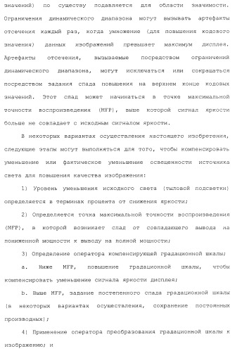 Способы и системы для управления источником исходного света дисплея с обработкой гистограммы (патент 2456679)