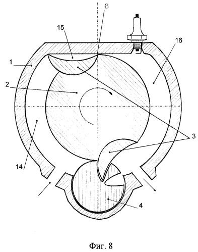Роторно-лопастной двигатель внутреннего сгорания (патент 2294444)