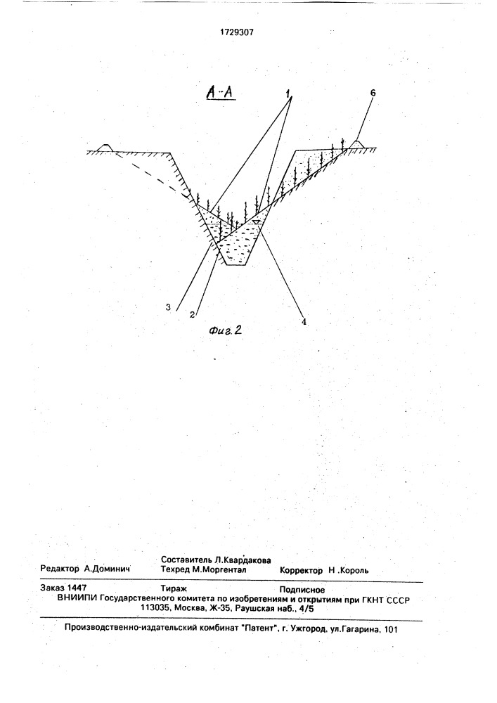 Способ мелиорации оврагов (патент 1729307)