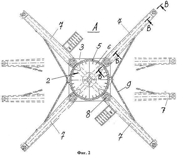 Ходовая опорная рама башенного крана (патент 2297967)
