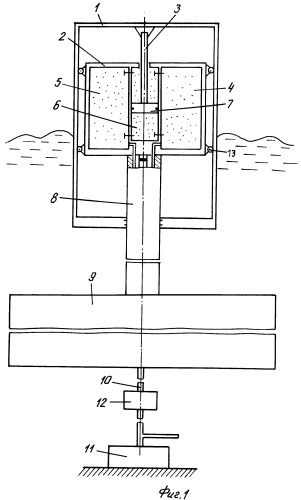 Преобразователь энергии морских волн (патент 2462613)