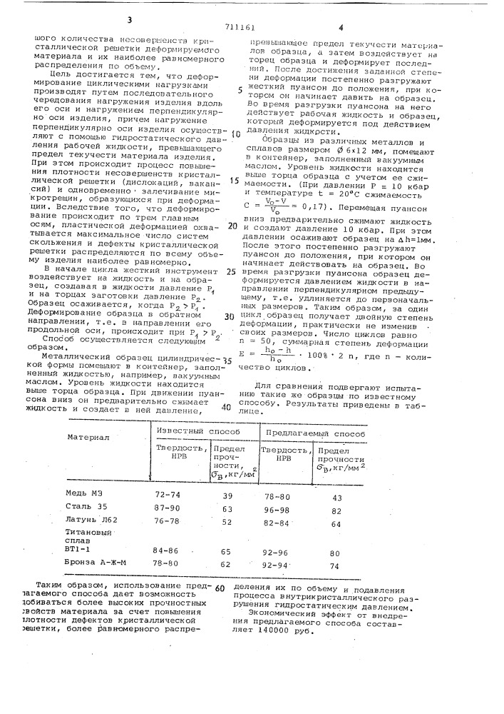 Способ обработки изделий из металлов и сплавов (патент 711161)