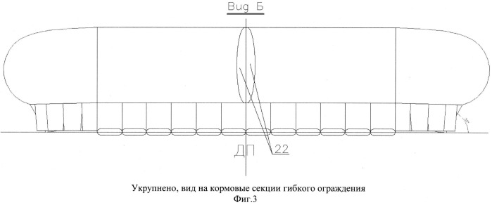 Гибкое ограждение с повышенными следящими свойствами для транспортных средств на воздушной подушке (патент 2527871)