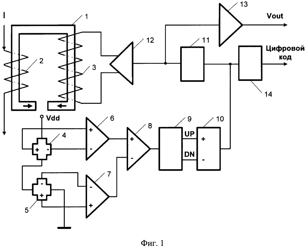 Цифровой преобразователь тока компенсационного типа (патент 2650844)