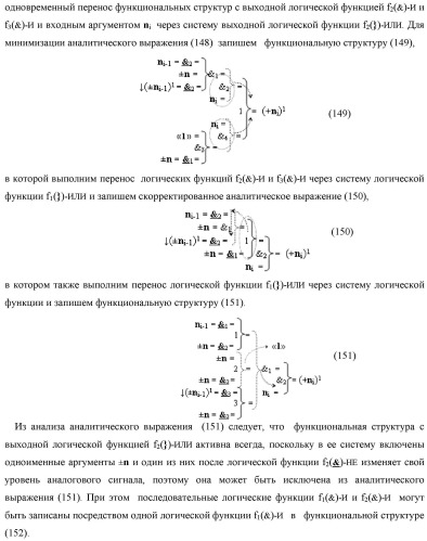 Способ логико-динамического процесса преобразования позиционных условно отрицательных аргументов аналоговых сигналов &#171;-&#187;[ni]f(2n) в позиционно-знаковую структуру аргументов &#171;&#177;&#187;[ni]f(-1\+1,0, +1) &quot;дополнительный код&quot; с применением арифметических аксиом троичной системы счисления f(+1,0,-1) (варианты русской логики) (патент 2429523)
