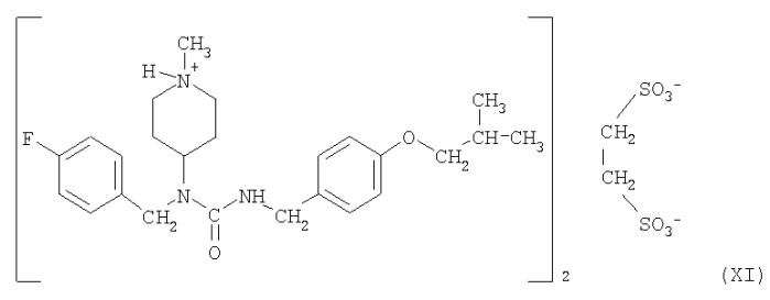 Соли n-(4-фторбензил)-n-(1-метилпиперидин-4-ил)-n`-(2-метилпропилокси)фенилметил)карбамида и их приготовление (патент 2387643)