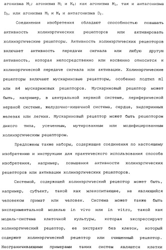 Аналоги тетрагидрохинолина в качестве мускариновых агонистов (патент 2434865)