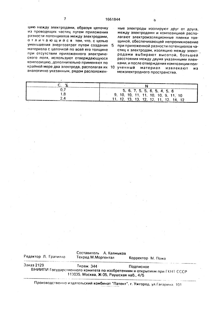 Способ изготовления анизотропного электропроводящего материала (патент 1661844)