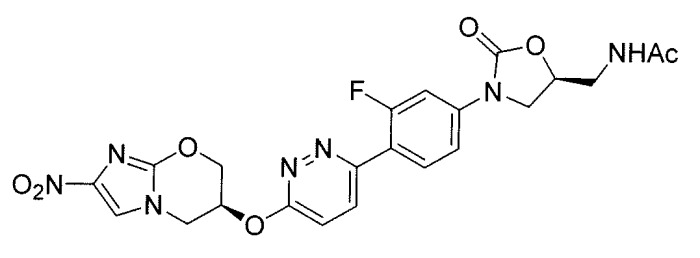 Бициклические нитроимидазолы, ковалентно соединенные с замещенными фенилоксазолидинонами (патент 2504547)