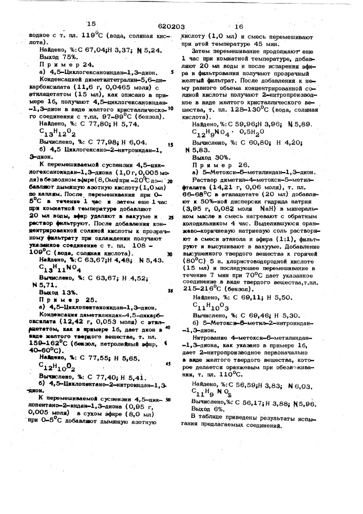 Способ получения производных 2-нитроиндан-13 дионов или их солей (патент 620203)