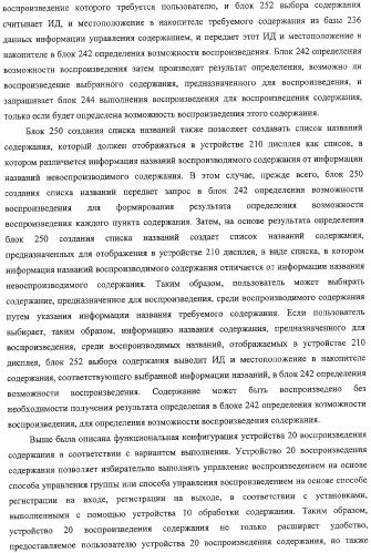 Устройство воспроизведения содержания, способы и программы управления воспроизведением содержания (патент 2310908)