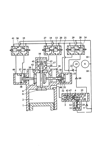 Способ реверсирования двигателя внутреннего сгорания стартерным механизмом и системой гидравлического привода трёхклапанного газораспределителя с зарядкой гидроаккумулятора системы жидкостью из компенсационного гидроаккумулятора (патент 2581992)