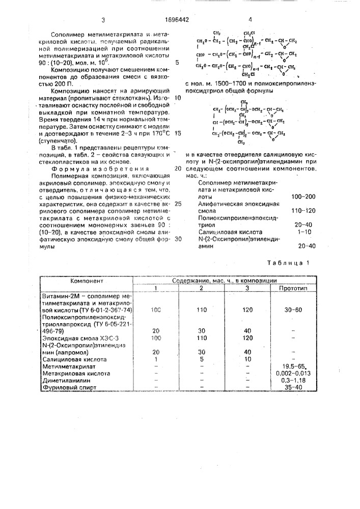 Полимерная композиция (патент 1696442)