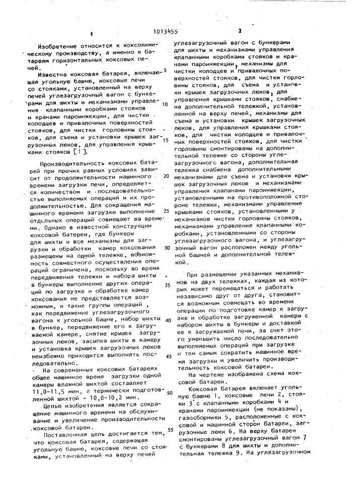 Коксовая батарея (патент 1013455)
