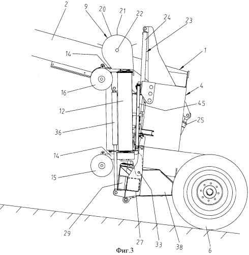 Сельскохозяйственная машина для валкования и подборки скошенной массы, находящейся на земле (патент 2346425)