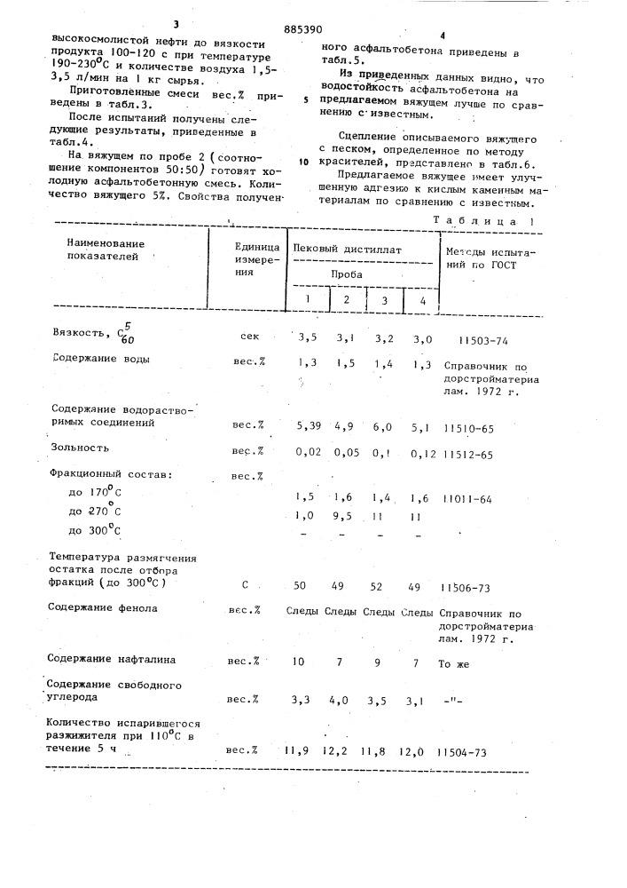 Вяжущее для асфальтобетонной смеси (патент 885390)