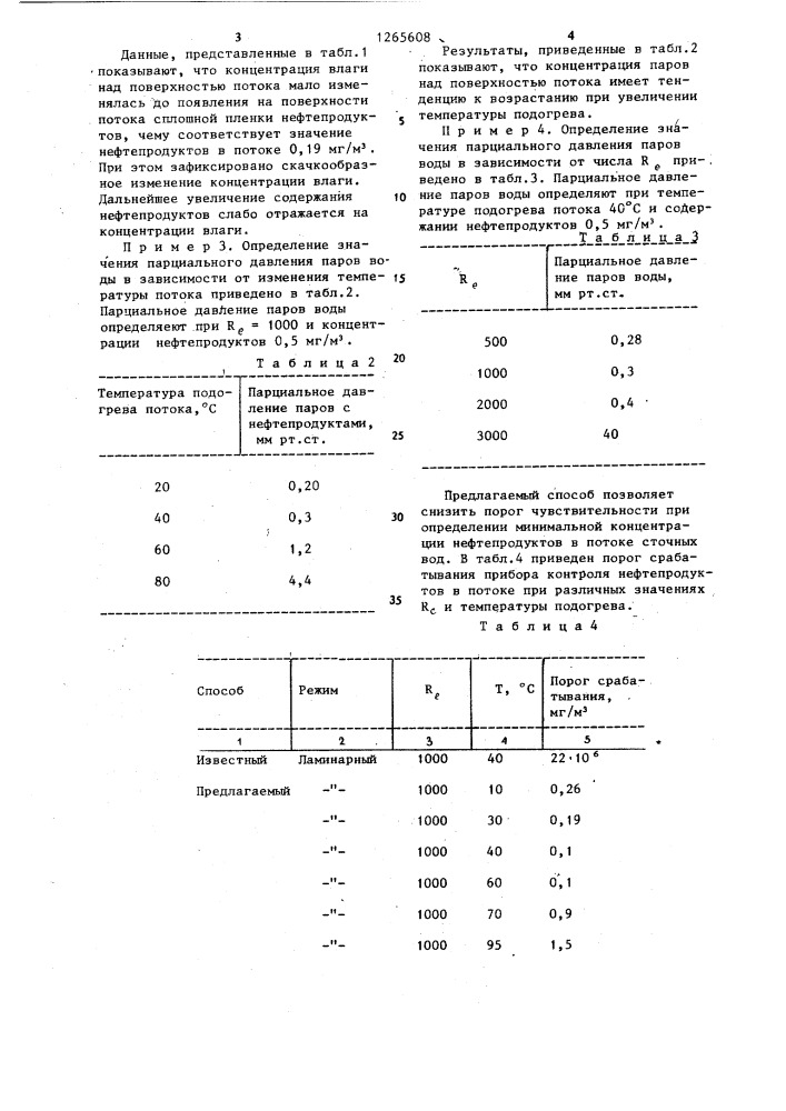 Способ контроля появления нефтепродуктов в потоке воды (патент 1265608)