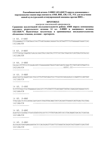 Рекомбинантный штамм л-ивп 1421abjcn вируса осповакцины с нарушенными генами вирулентности a56r, b8r, j2r, c3l, n1l для получения живой культуральной аттенуированной вакцины против натуральной оспы и других ортопоксвирусов, патогенных для человека (патент 2588388)