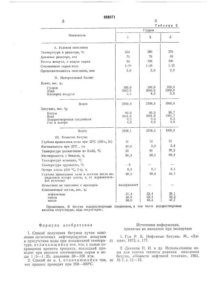 Способ получения битумов (патент 568671)