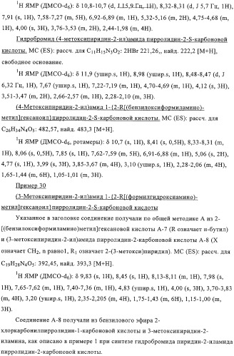 Производные n-формилгидроксиламина в качестве ингибиторов пептидилдеформилазы (pdf) (патент 2325386)