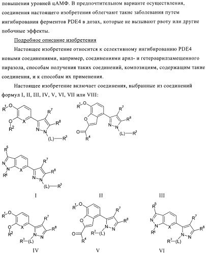 Производные пиразола в качестве ингибиторов фосфодиэстеразы 4 (патент 2379292)