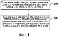 Способ осуществления переключения на местный прием, центр коммутации мобильной связи и система связи Способ осуществления переключения на местный прием, центр коммутации мобильной связи и система связи