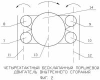 Четырехтактный бесклапанный поршневой двигатель внутреннего сгорания Четырехтактный бесклапанный поршневой двигатель внутреннего сгорания