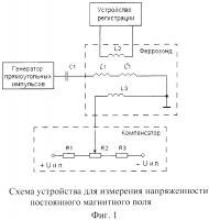 Устройство для измерения напряженности постоянного магнитного поля на базе феррозондового преобразователя Устройство для измерения напряженности постоянного магнитного поля на базе феррозондового преобразователя
