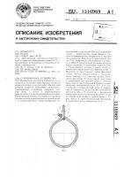 Строповочное устройство Строповочное устройство