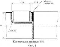 Способ ремонта металлических трубопроводов с дефектом смещения сваренных кромок установкой ремонтной накладки Способ ремонта металлических трубопроводов с дефектом смещения сваренных кромок установкой ремонтной накладки