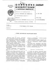 Стойка для шпалер плантаций хмеля (патент 242569)