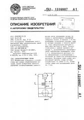 Самоцентрирующие тиски (патент 1316807)