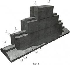 Замковый сборный ленточный фундамент (патент 2477770)
