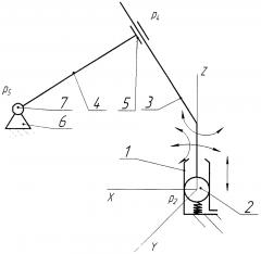Пространственный механизм с четырёхподвижным приводом (патент 2595100)