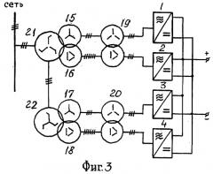 Устройство для выпрямления трехфазного напряжения с четырехканальным преобразованием энергетического потока (патент 2282298)