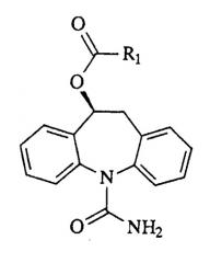 Способы получения оптически чистых (s)-(+) и/или (r)-(-)-изомеров 10, 11-дигидро-10-гидрокси-5h-дибенз[b,f]азепин-5-карбоксамида, их соответствующих 10-ацетоксипроизводных и новые промежуточные соединения (патент 2318813)
