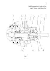 Узел соединения вала трансмиссии и вала ротора силовой турбины (патент 2603883)
