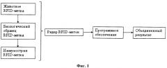 Способ сбора информации для экспресс-диагностики инфекционных заболеваний биологических объектов - животных и птиц с использованием rfid-меток и система для его осуществления (патент 2581913)