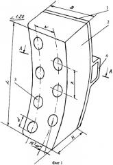 Биметаллическая тормозная колодка (патент 2308391)