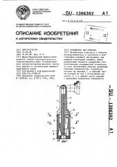 Устройство для очистки (патент 1386382)