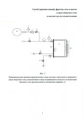 Способ хранения овощей, фруктов, ягод и цветов в среде инертного газа и система для его осуществления (варианты) (патент 2632865)