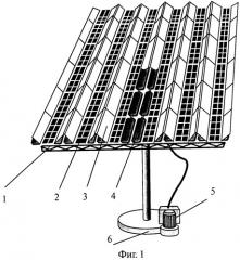 Гелиоэнергетический модуль для преобразования принимаемого электромагнитного излучения и система его ориентации (патент 2270964)