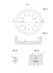 Способ инкрустации украшения в элемент облицовки часов, нанесенный посредством гальванопластики, и элемент облицовки, выполненный при помощи этого способа (патент 2597575)
